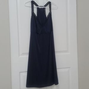 Racer-back navy nightdress